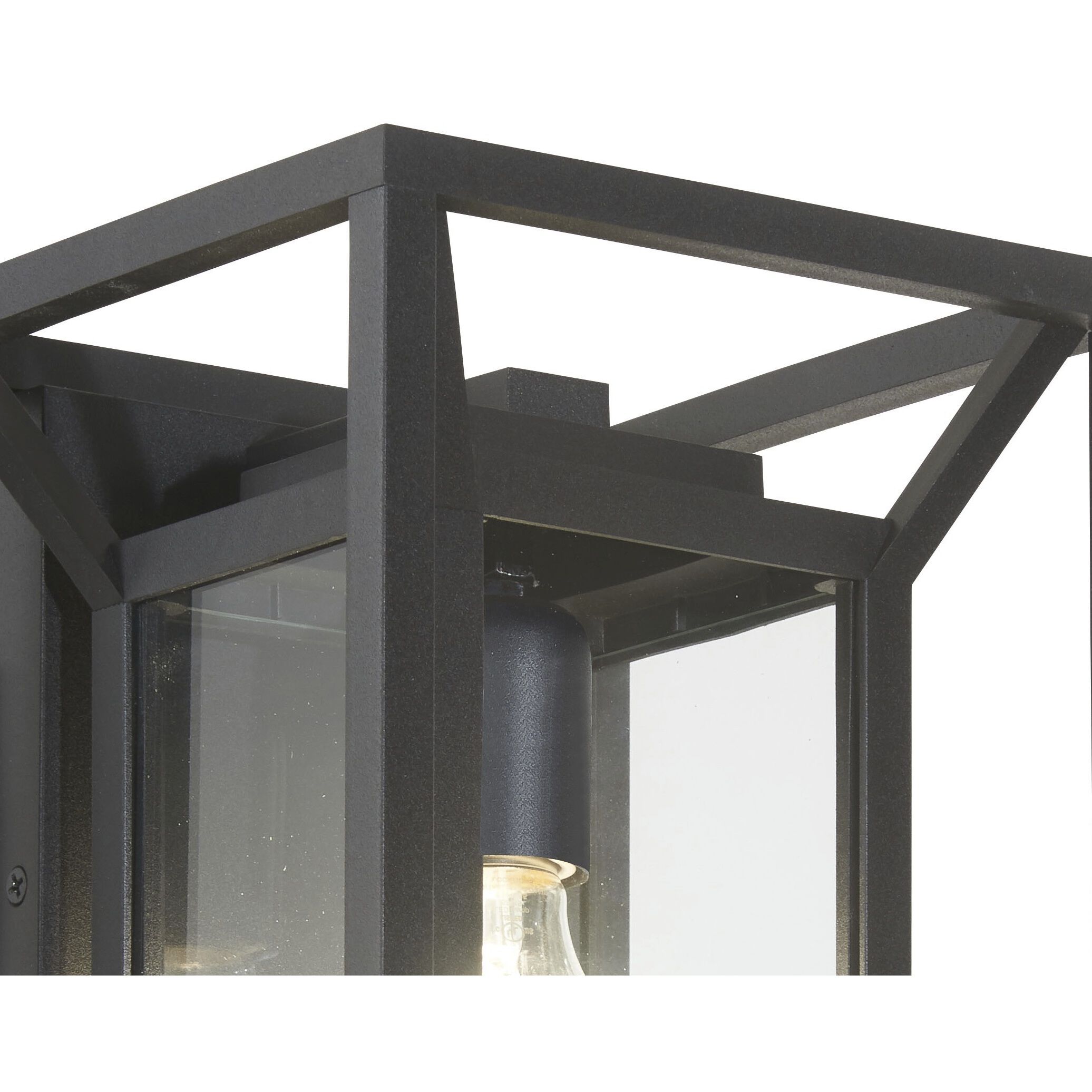 Great Outdoors Harbor View 1 Light 13.25 inch Sand Coal Outdoor Wall Mount in Clear Glass